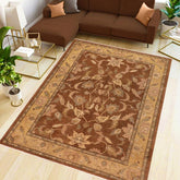 handmade Traditional Kafkaz Brown Gold Hand Knotted RECTANGLE 100% WOOL area rug 8 x 10